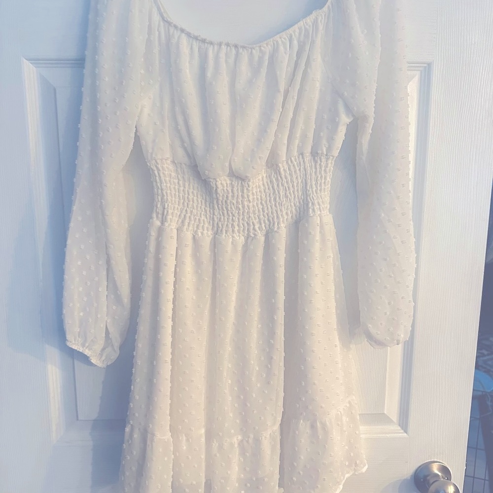 White mini dress